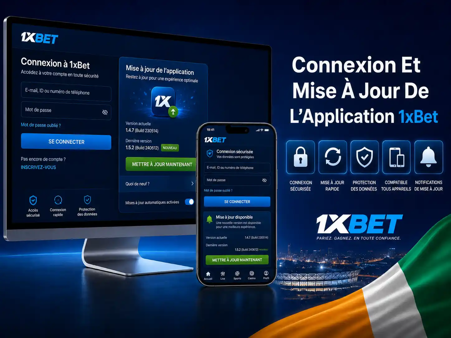 Connexion Et Mise À Jour De L’Application 1xBet