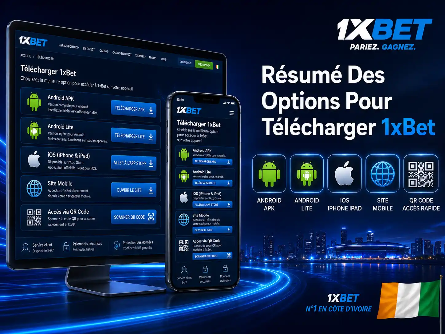 Résumé Des Options Pour Télécharger 1xBet