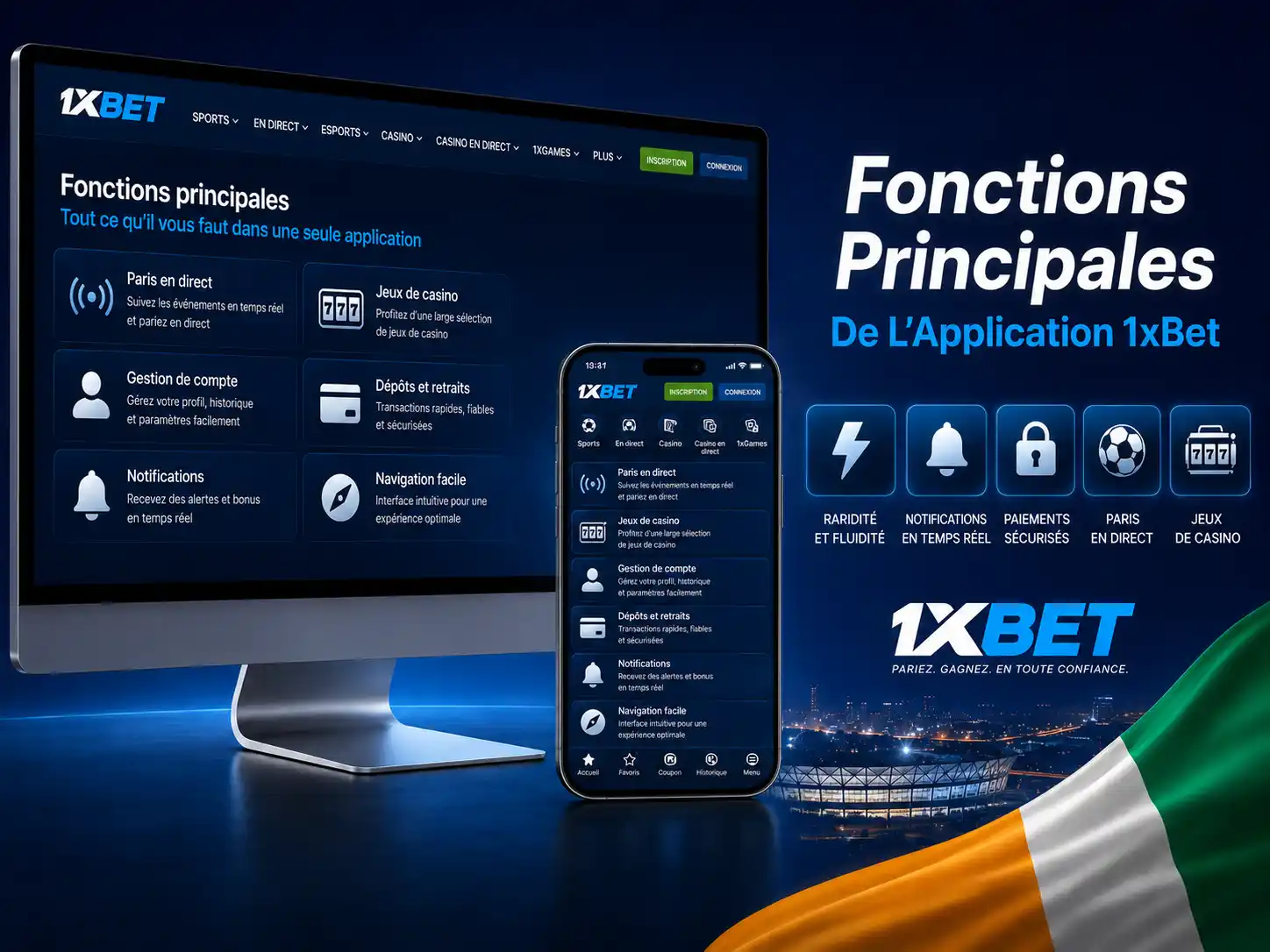 Fonctions Principales De L’Application 1xBet