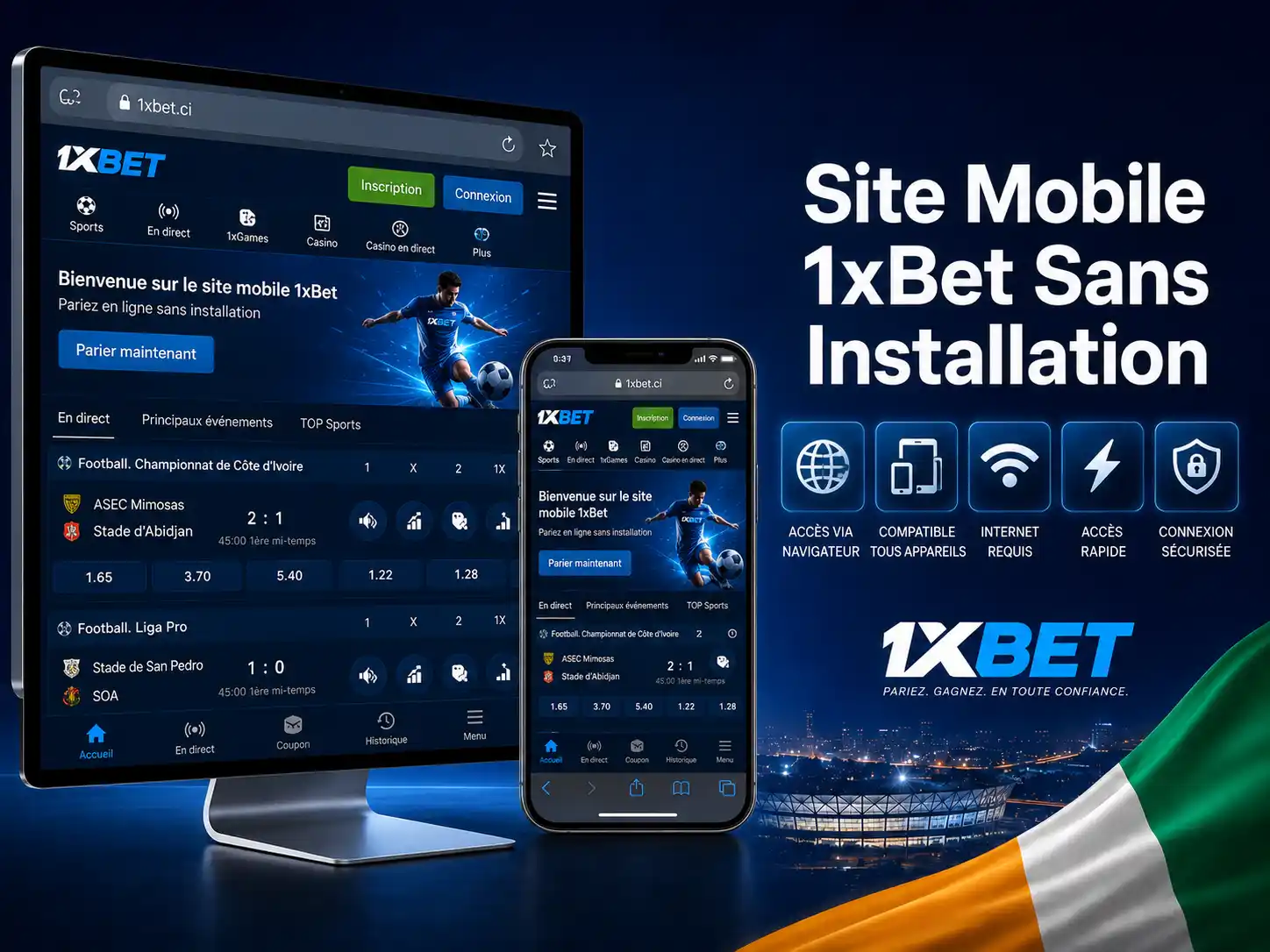 Site Mobile 1xBet Sans Installation