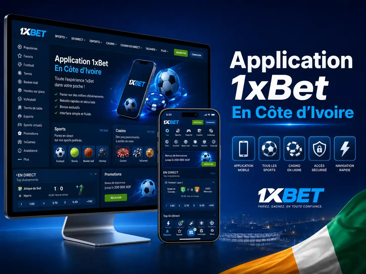 Application 1xBet En Côte d’Ivoire